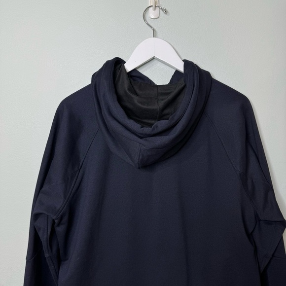 Lululemon City Sweat Pullover Hoodie Tech Fleece Athletic Sweatshirt Navy Large - Picture 9 of 13